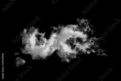 Textured cloud,Abstract black,isolated on black background