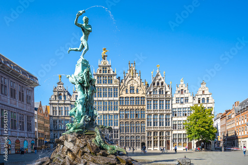 The Grote Markt of Antwerp in Belgium