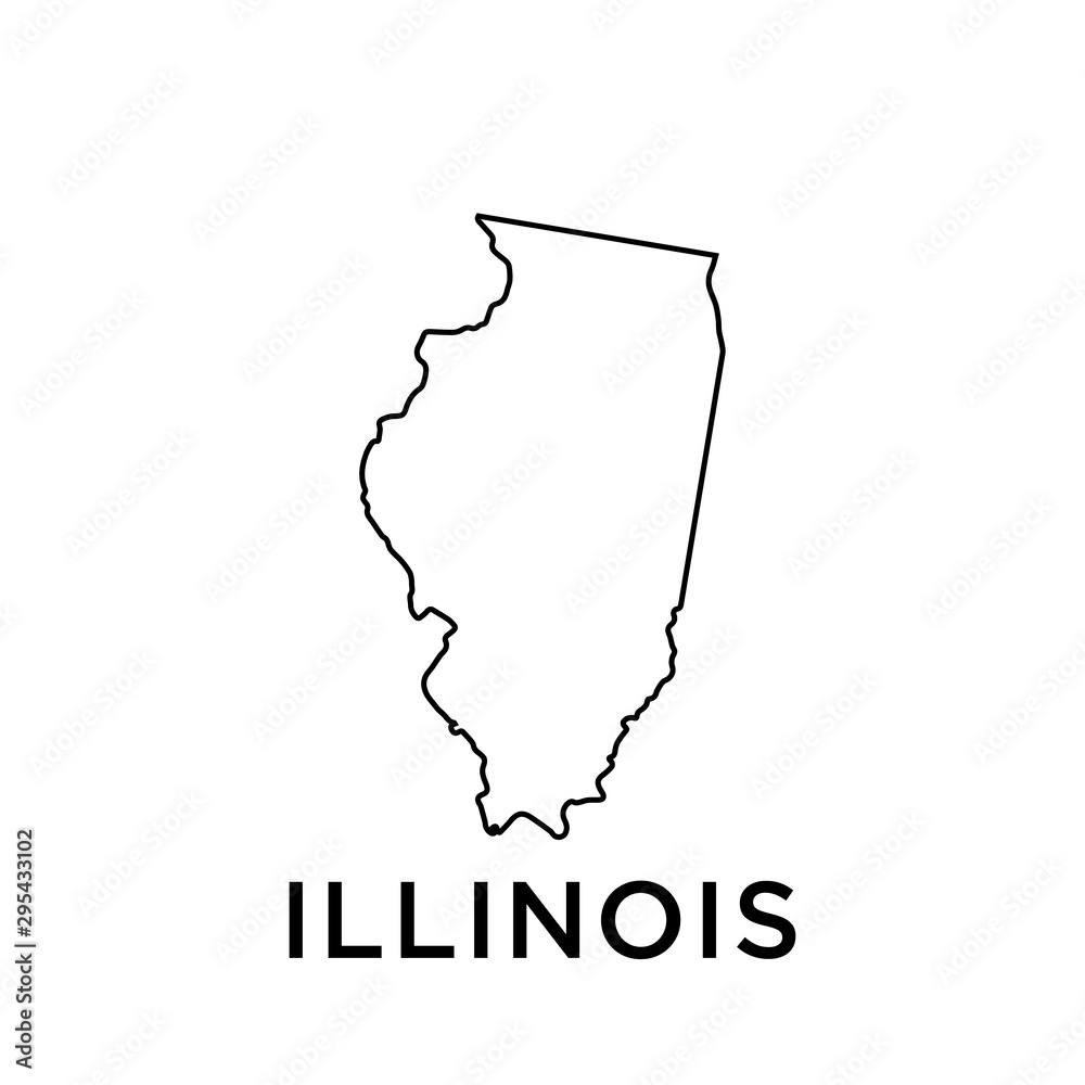 Illinois map vector design template Illinois map vector design template