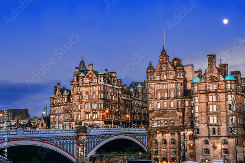North Bridge, Edinburgh, Scotland linking the New Town with the Old one photo