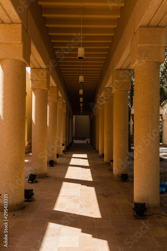Photos A fragment of the colonnade surrounding the inner formal garden of the King Abdu