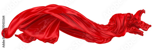 Abstract background of red wavy silk or satin Fototapeta