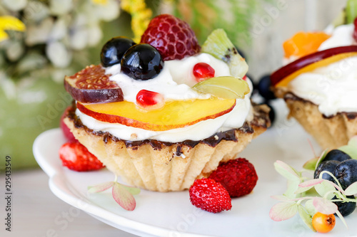 Wallpaper Mural Colorful cupcakes with fresh fruits. Torontodigital.ca