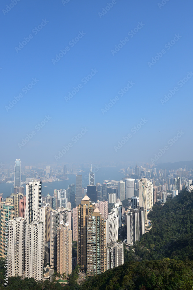 Bird view from Victoria peak, Hong Kong Bird view from Victoria peak, Hong Kong