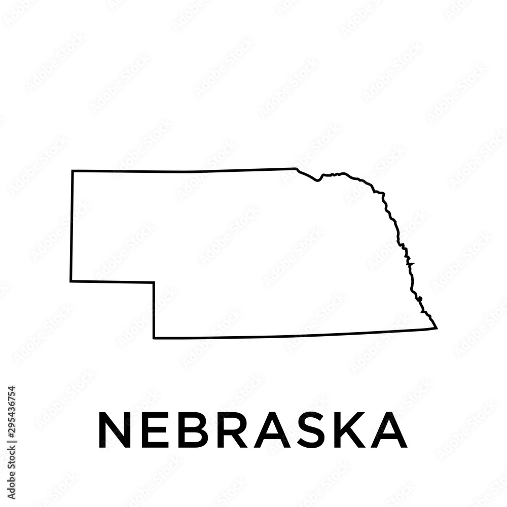 Nebraska map vector design template Nebraska map vector design template