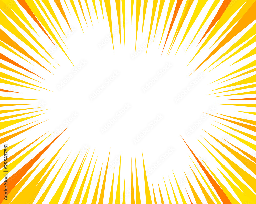 Color comic illustration. Radial stripes abstract background. Text frame in manga and anime comics. EPS10 vector. Color comic illustration. Radial stripes abstract background. Text frame in manga and anime comics. EPS10 vector.