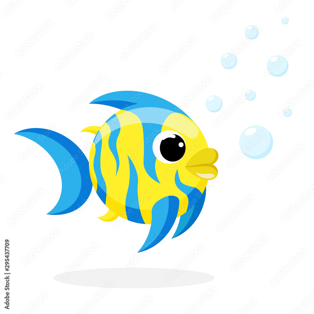 Fototapeta premium fish flat vector
