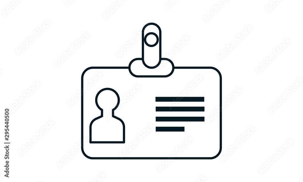 ID card icon for identification and verification ID card icon for identification and verification