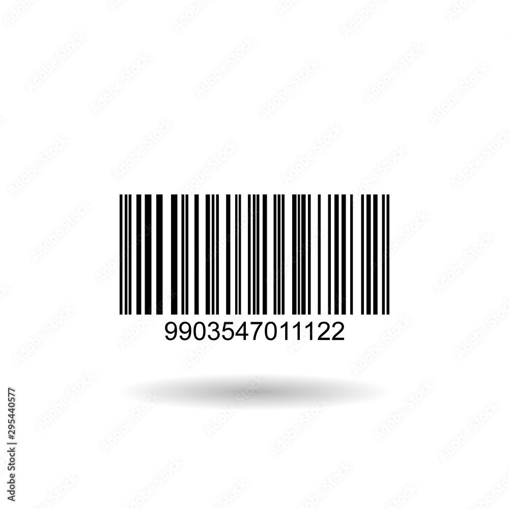 Bar code icon vector with numbers and pattern of parallel lines.vector design Bar code icon vector with numbers and pattern of parallel lines.vector design