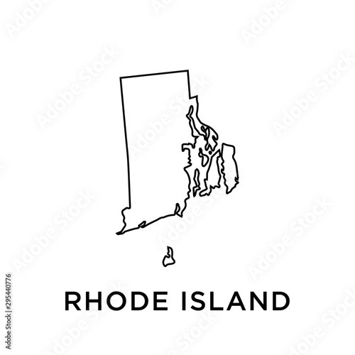 Rhode Island map vector design template