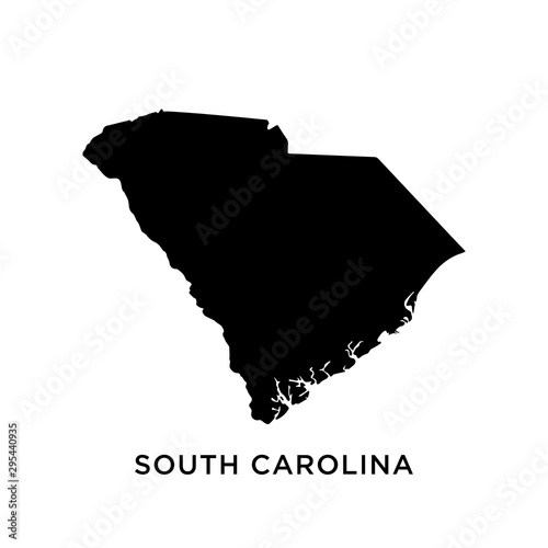 South Carolina map vector design template