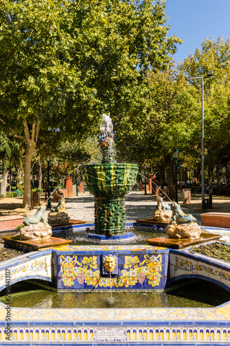 Public park in Talavera called Alameda Park in Talavera de la Reina  Toledo  Spain