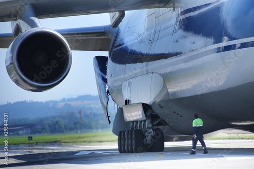 Antonow An 124 landing and off loading and taking off in Switzerland photo