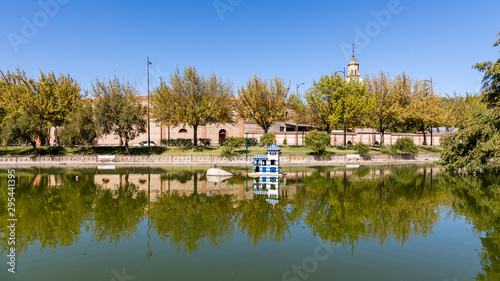 Public park in Talavera called Alameda Park in Talavera de la Reina, Toledo, Spain