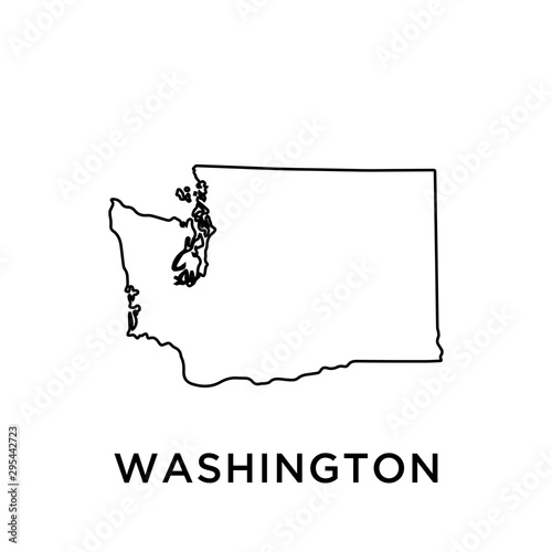 Washington map vector design template