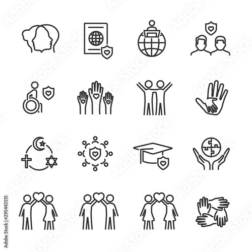 Vector set of tolerance line icons.