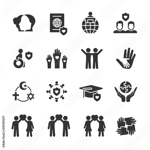 Vector set of tolerance icons.