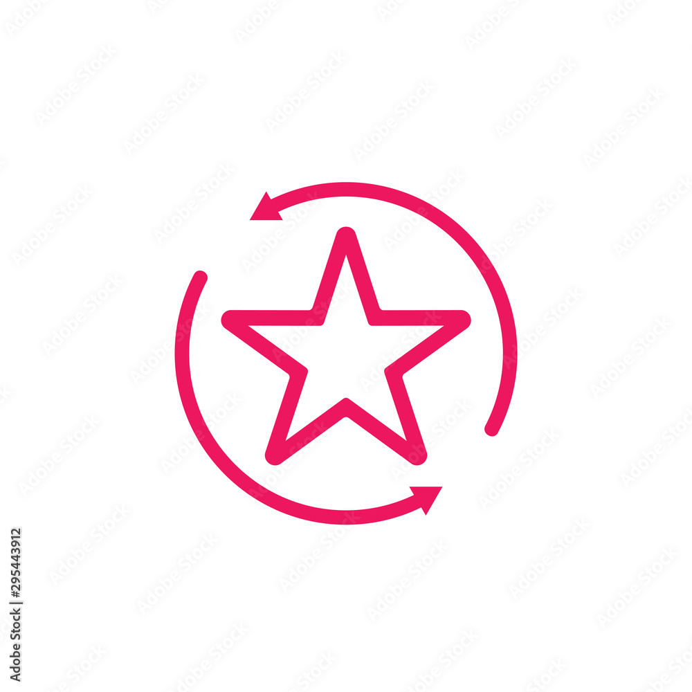 star rotation arrow symbol vector star rotation arrow symbol vector
