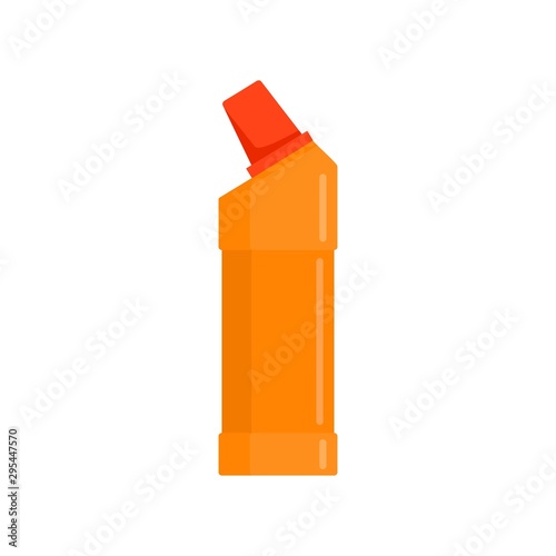 Toilet cleaner bottle icon. Flat illustration of toilet cleaner bottle vector icon for web design