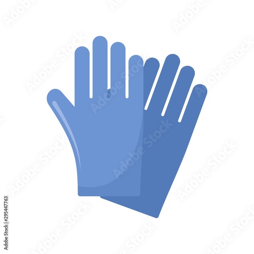Rubber gloves icon. Flat illustration of rubber gloves vector icon for web design