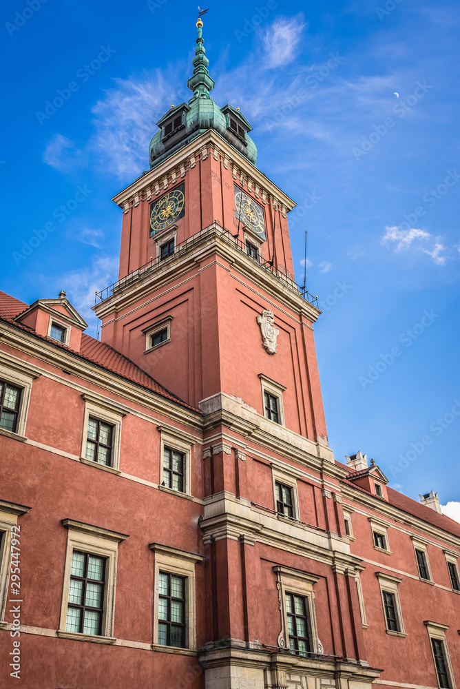 Royal Castle located on Castle Square on the Old Town of Warsaw, capital city of Poland
