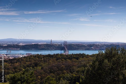 Lisbon as seen from the Panoramico de Monsanto, a building built in the sixties as a restaurant, now abandoned, a popular place for photography enthusiasts because of the view point it has.