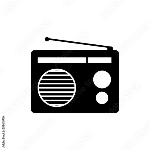 radio icon trendy flat design