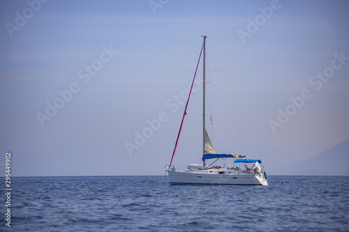 Sailboat navigate in sicily 2 photo