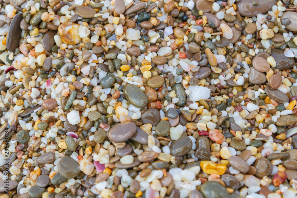 Sea stones on the seashore in the summer Sea stones on the seashore in the summer