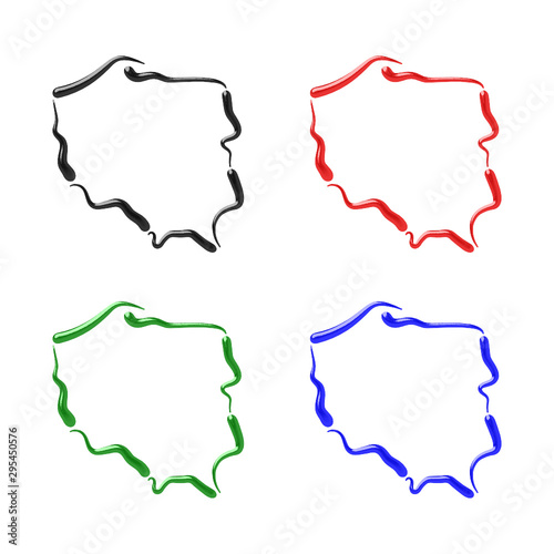 Mapa Polski - kontury