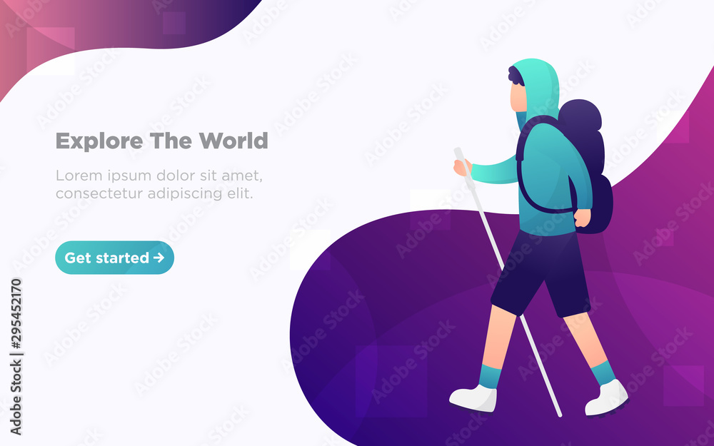 hiking and adventure landing page design