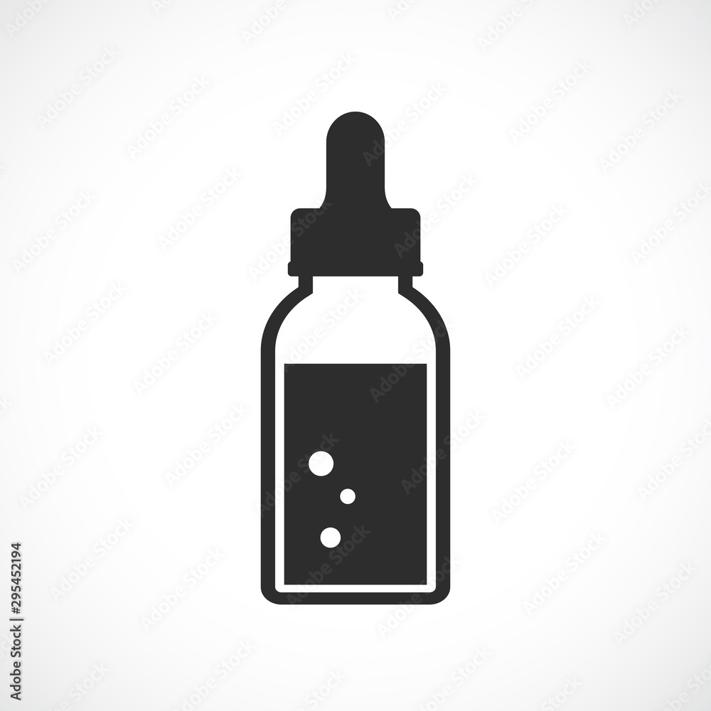 Elixir medical bottle vector icon