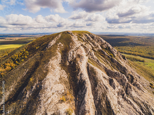 Mount Shihan Toratau near the city of Ishimbai. Symbol of the city of Ishimbai. Bashkortostan. Russia. photo