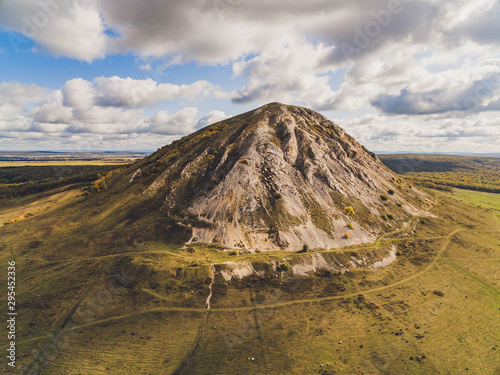 Mount Shihan Toratau near the city of Ishimbai. Symbol of the city of Ishimbai. Bashkortostan. Russia. photo