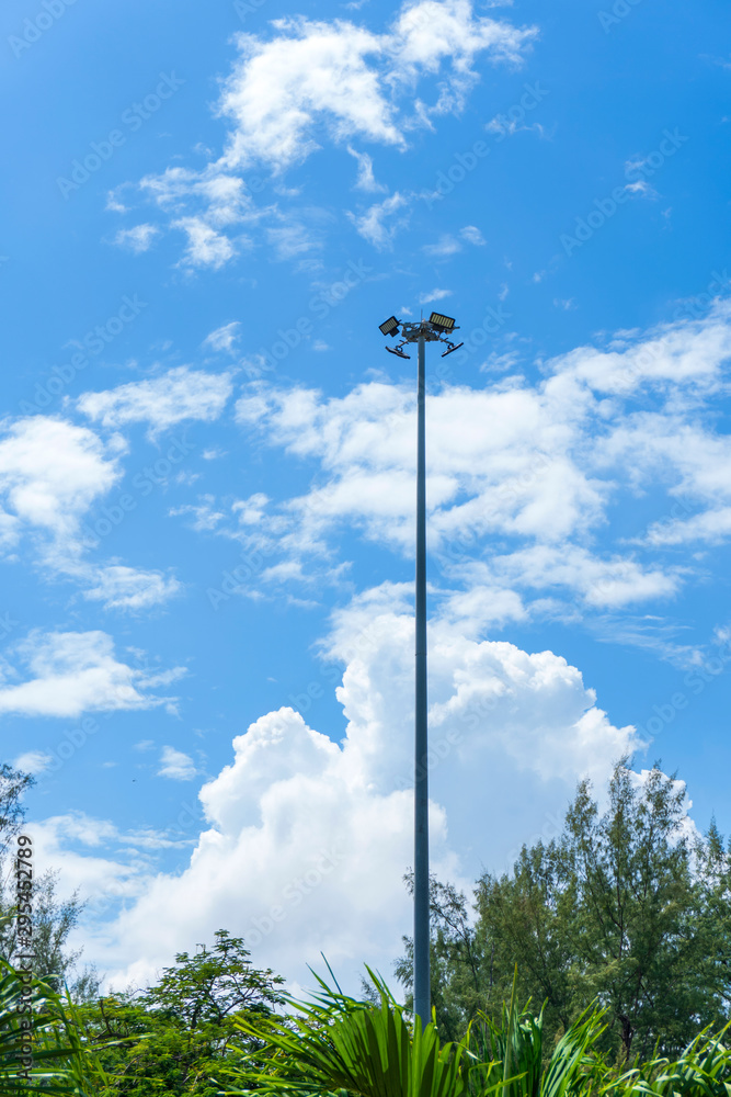 Lamp brightness in the sky illuminating the night background is a beautiful morning Lamp brightness in the sky illuminating the night background is a beautiful morning