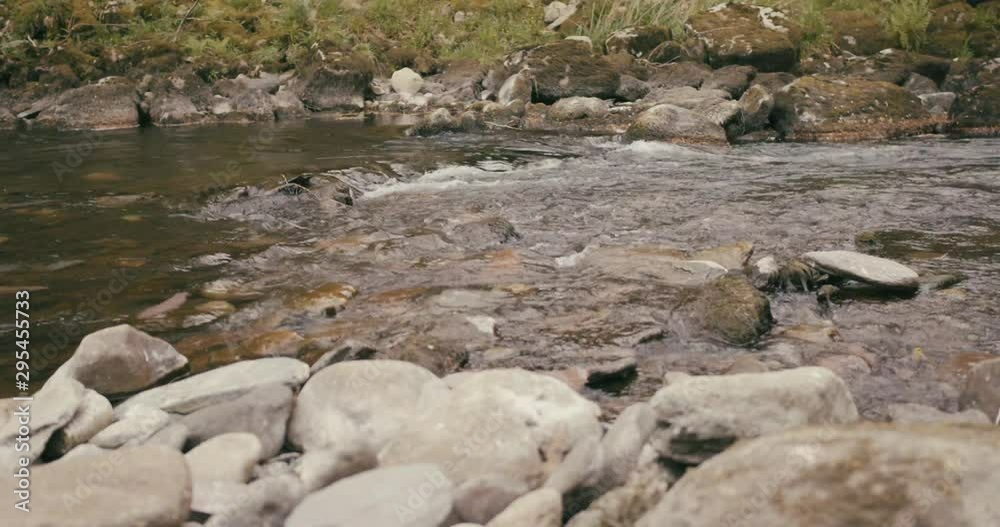 Nature-Water stream in blurring with a flowing waters. Stones are around the waters. Nature-Water stream in blurring with a flowing waters. Stones are around the waters.