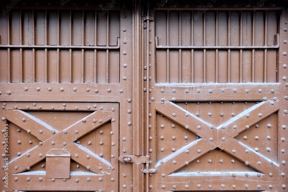 Close up Ancient Prison Gate Background. Close up Ancient Prison Gate Background.