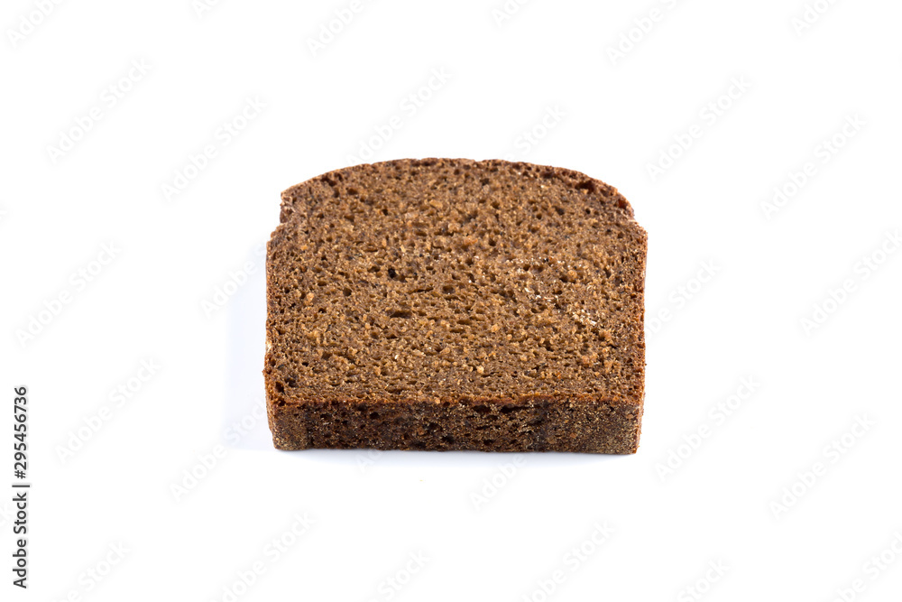 Rye bread slices isolated on white background Rye bread slices isolated on white background