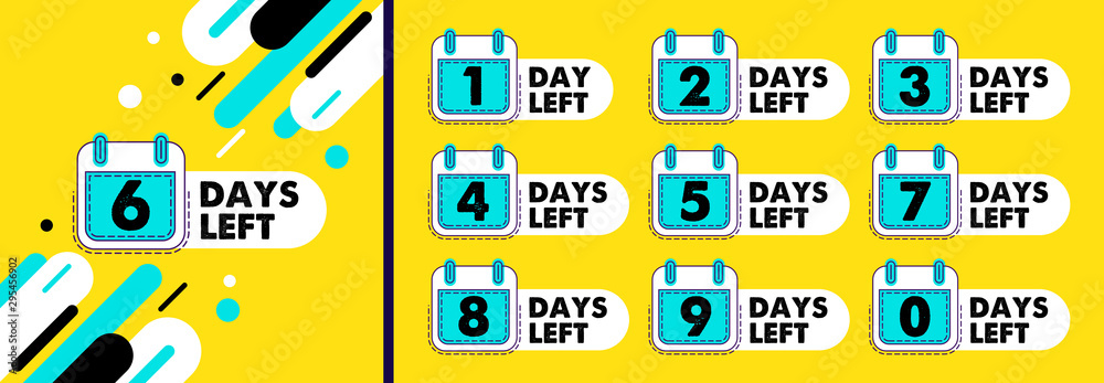 Number days left countdown vector illustration template Stock Vector ...