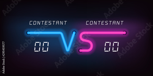 VS vector icon, sign. Background for boxing or sports competition