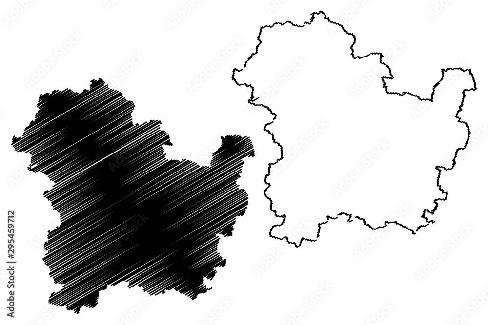 Targovishte Province (Republic of Bulgaria, Provinces of Bulgaria) map vector illustration, scribble sketch Targovishte map