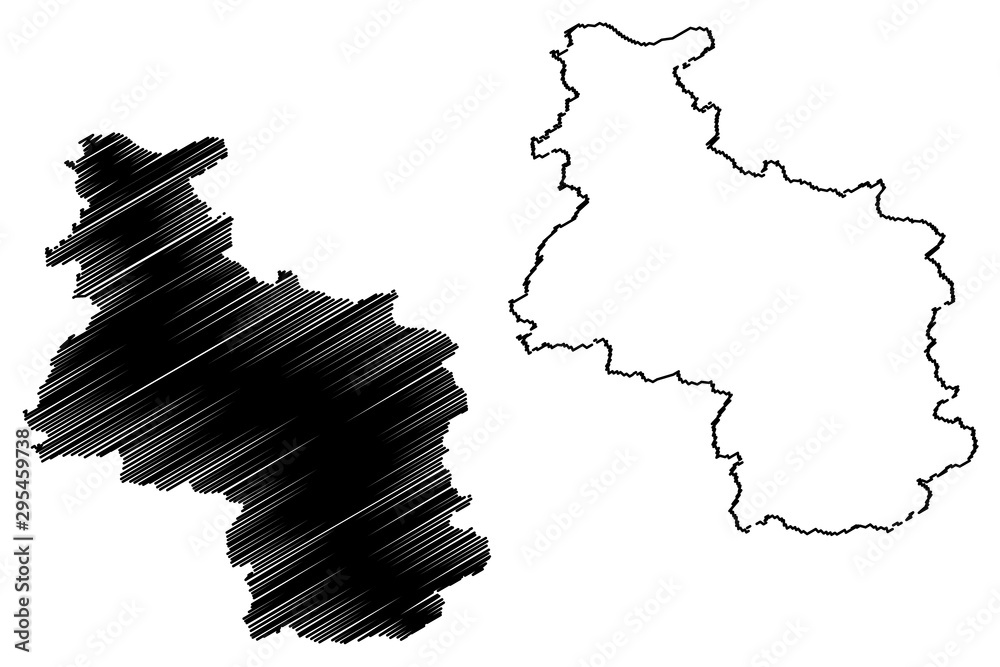 Veliko Tarnovo Province (Republic of Bulgaria, Provinces of Bulgaria) map vector illustration, scribble sketch Veliko Tarnovo map