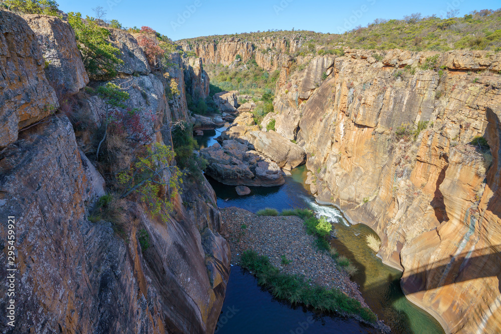 steep walls at bourkes luck potholes, mpumalanga, blyde river canyon, south africa 30