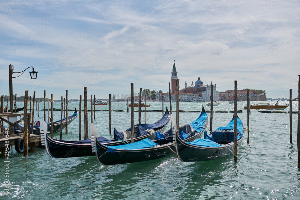 Venice / Italy - September 29th 2019: Gondola in Venice