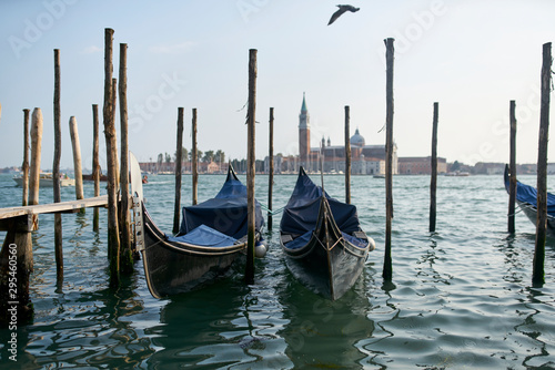 Venice / Italy - September 29th 2019: Gondola in Venice