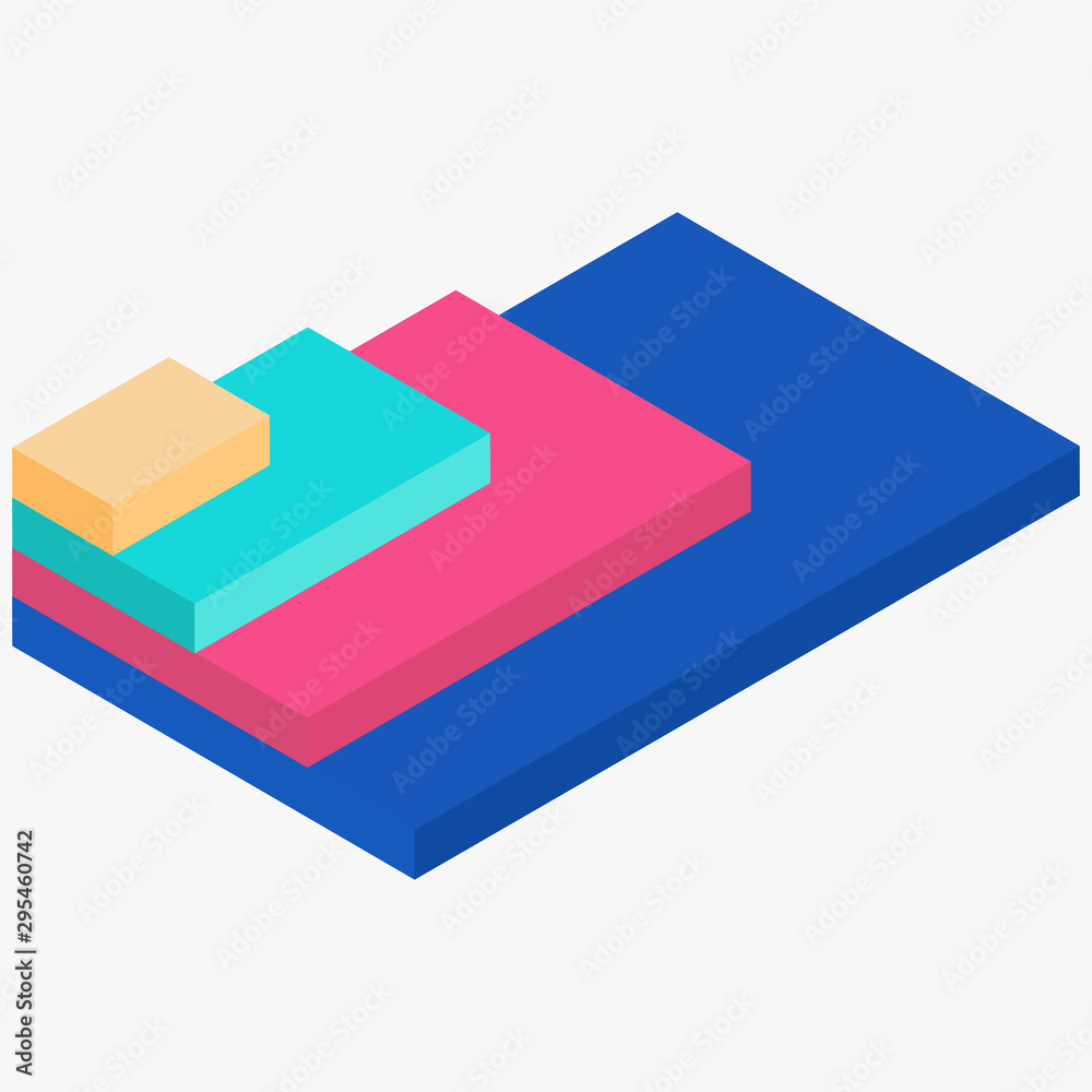 3D modern infographic diagram in staircase style. 3D modern infographic diagram in staircase style.