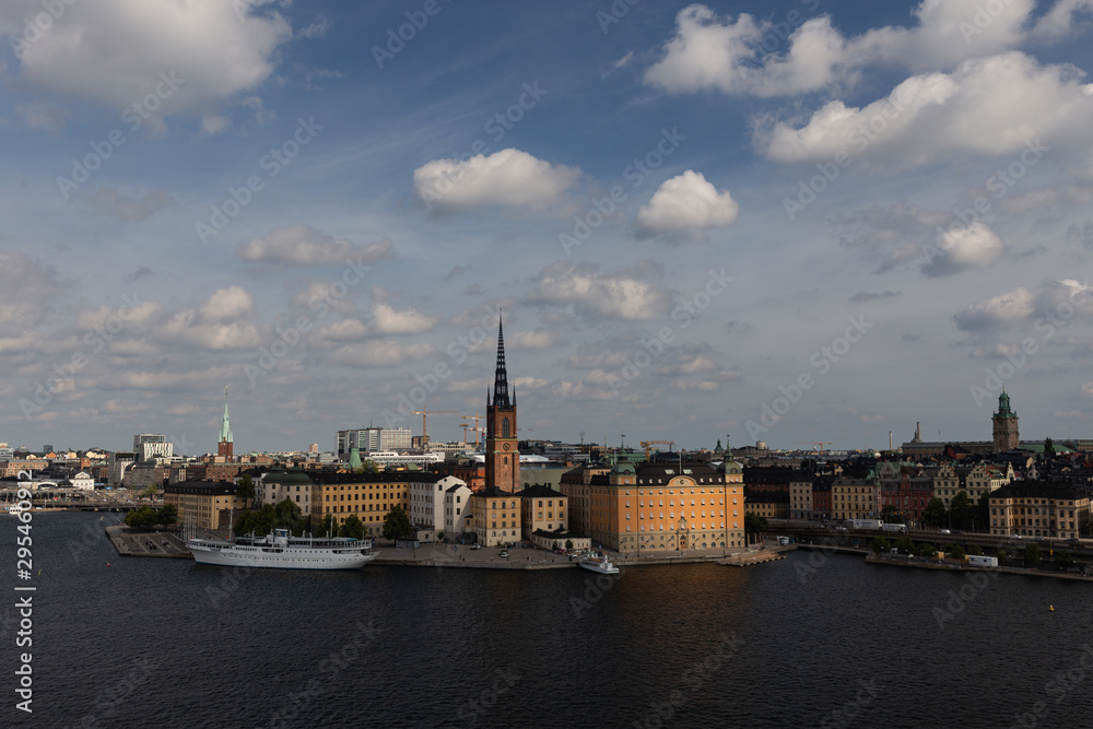 View of Stockholm from the observation deck. Stockholm. Sweden 08.2019