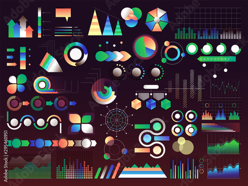 Infographics diagram, chart and graph set.