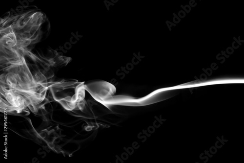 smoke on black background photo