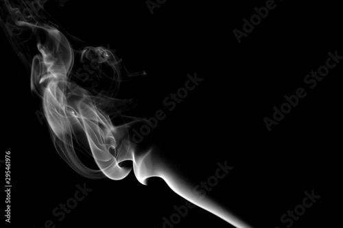 smoke on black background